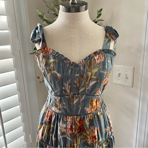 Christy Lynn Mia Dress - Blue Brocade size M - Picture 8 of 16